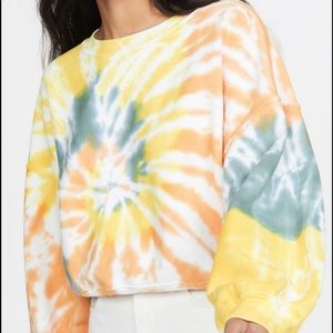 AGOLDE balloon sleeve tie dye sweatshirt
